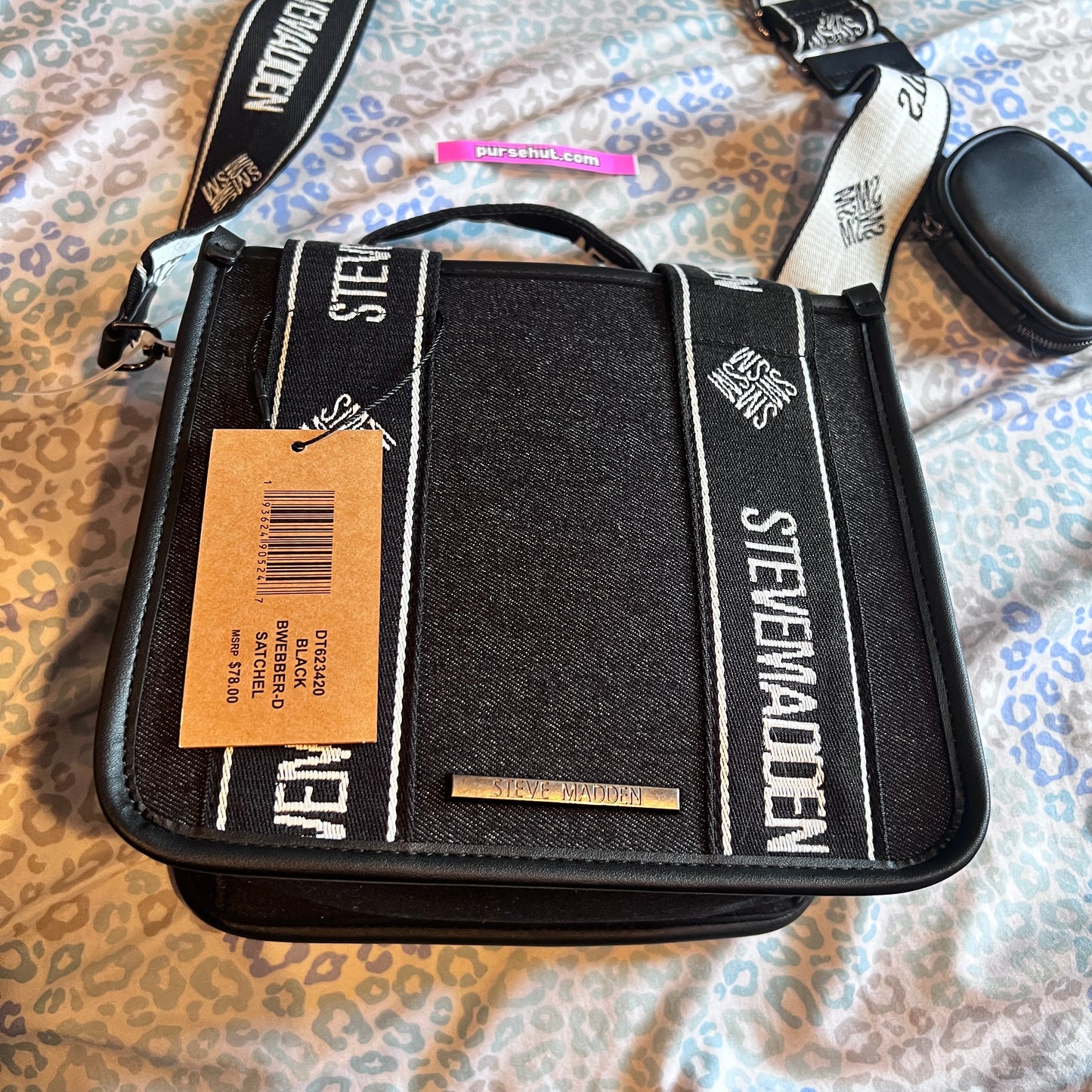 New Black Steve Madden Purse Crossbody Bag Bwebber MSRP $78 Viral TikTok Denim