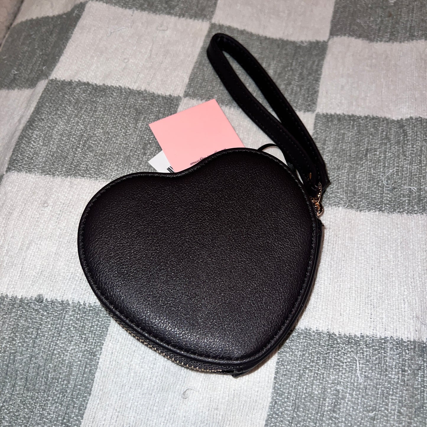 New Juicy Couture Black Satchel Bag + Cheetah Pouch Velour Vintage Style Purse