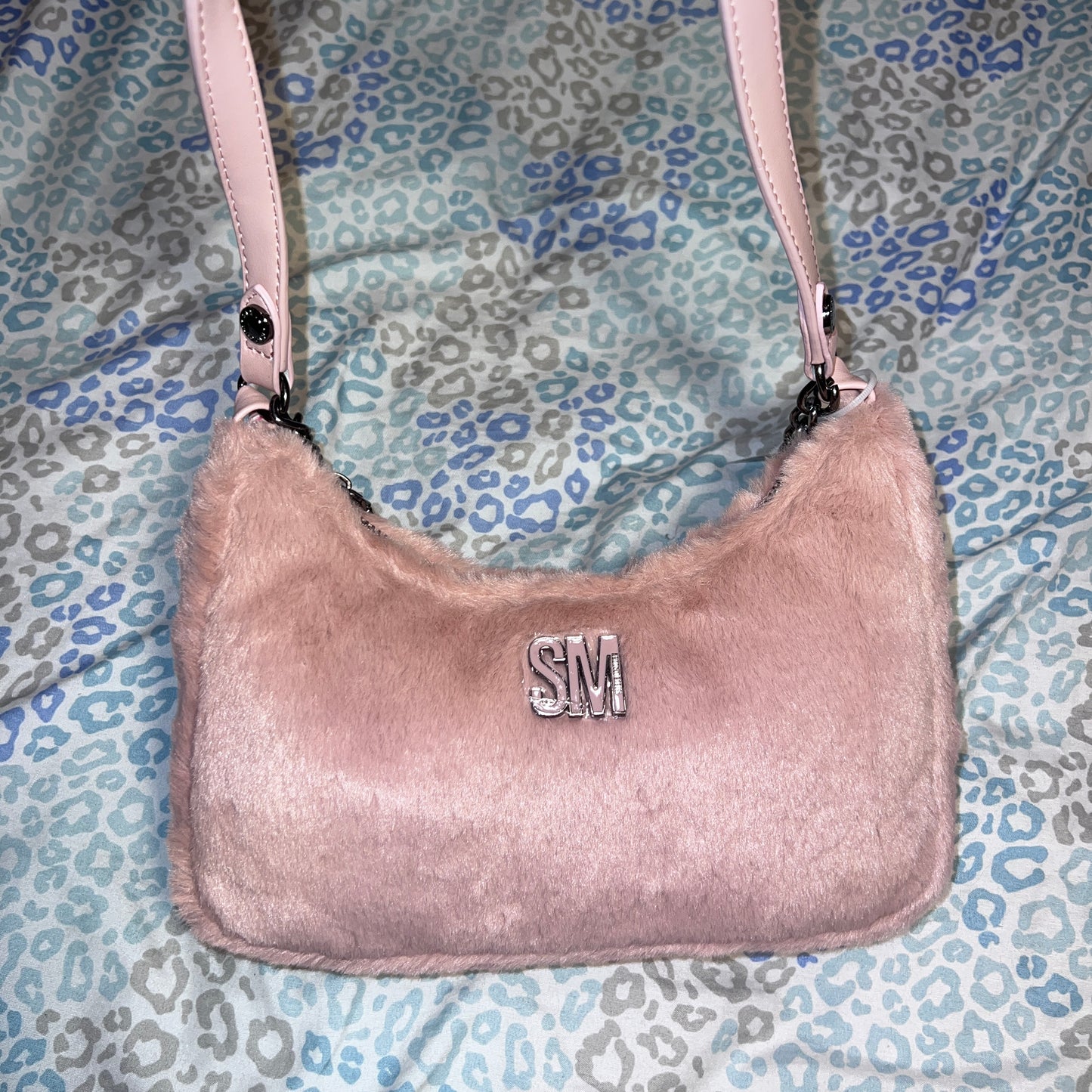 New Fluffy Pink Steve Madden Purse Fur MSRP $88
