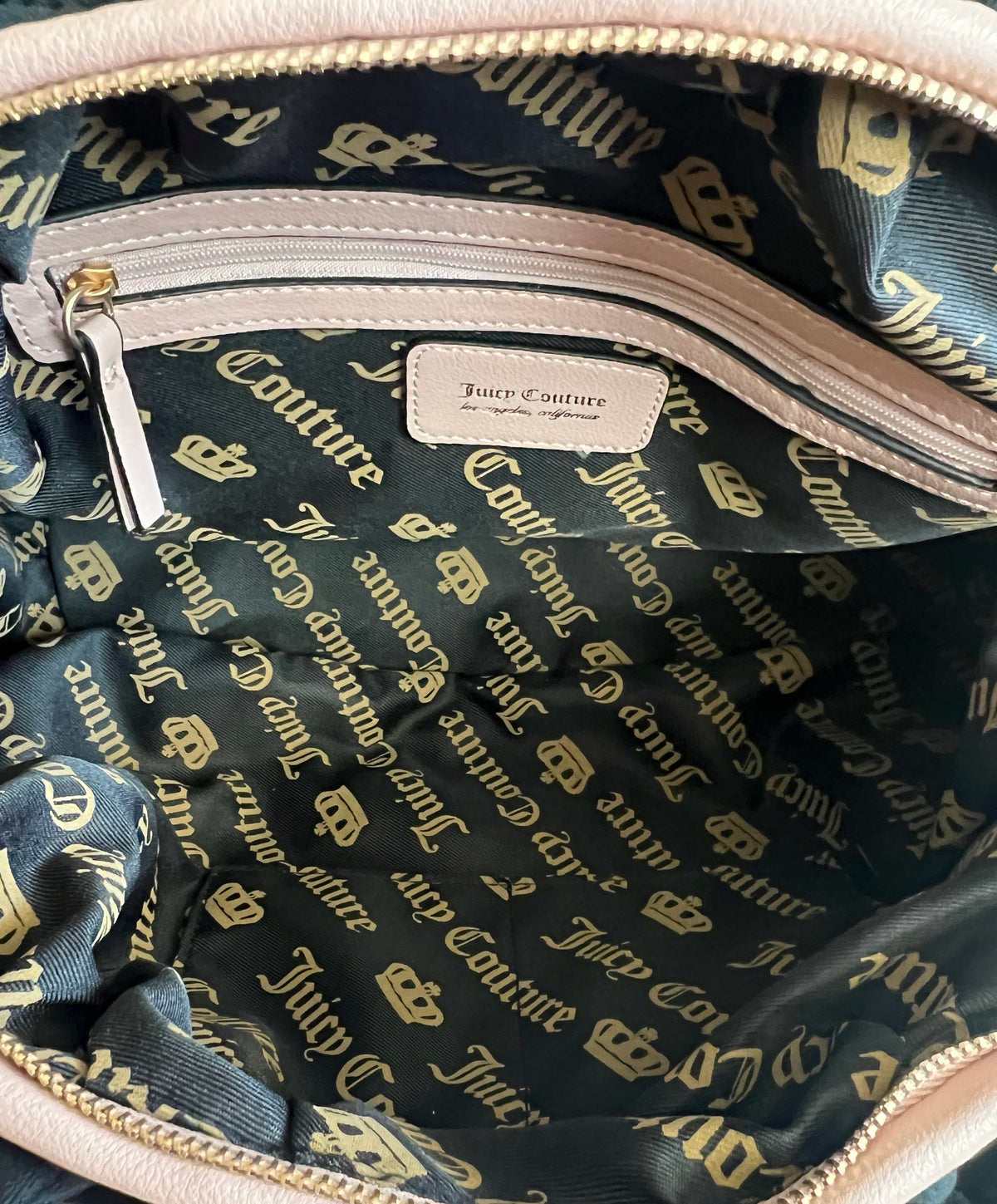 New Pink Black Juicy Couture Satchel Bag Purse Fairy Tale Story Velvet Handbag