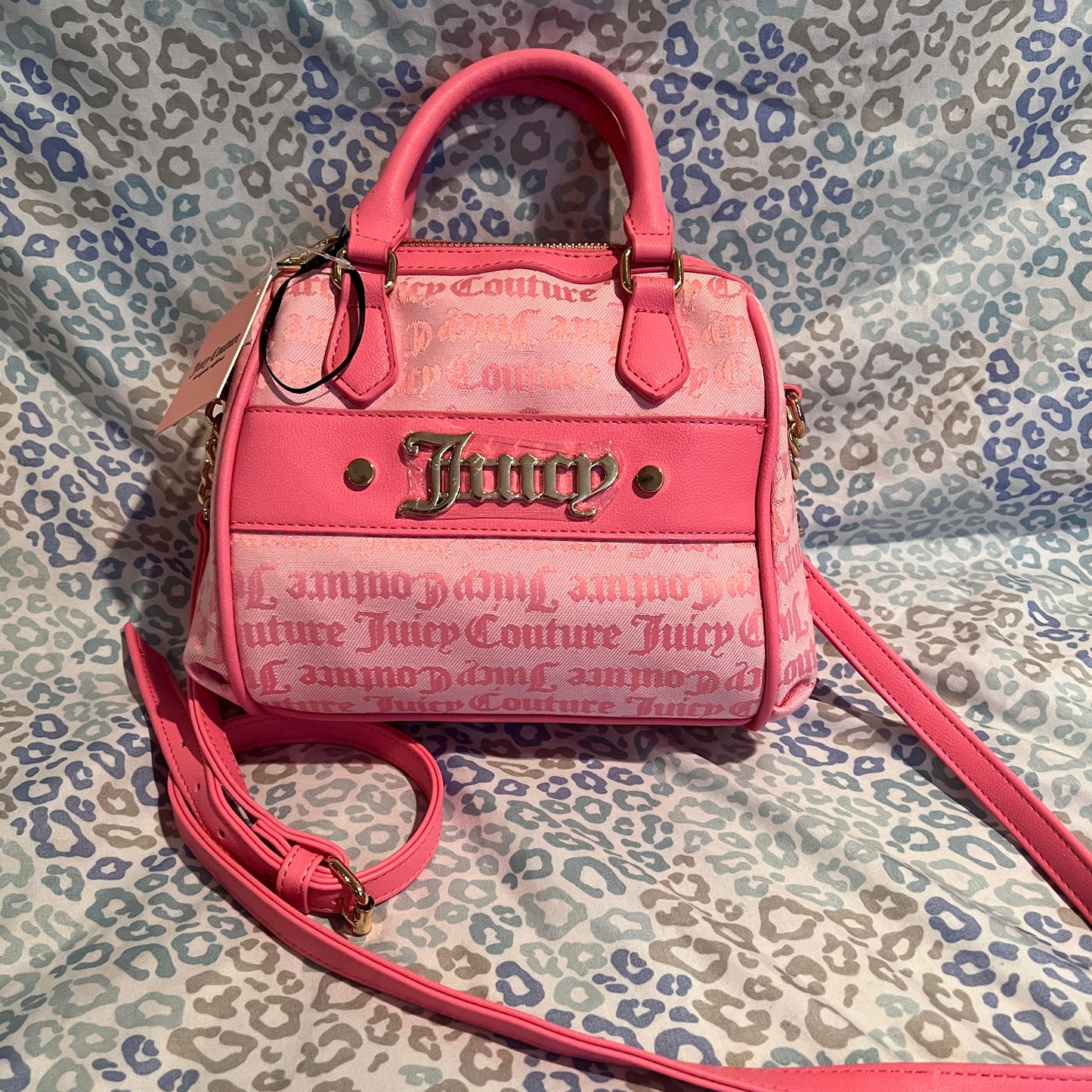 New Pink Juicy Couture Purse Handbag Crossbody Bag Wordy NWT