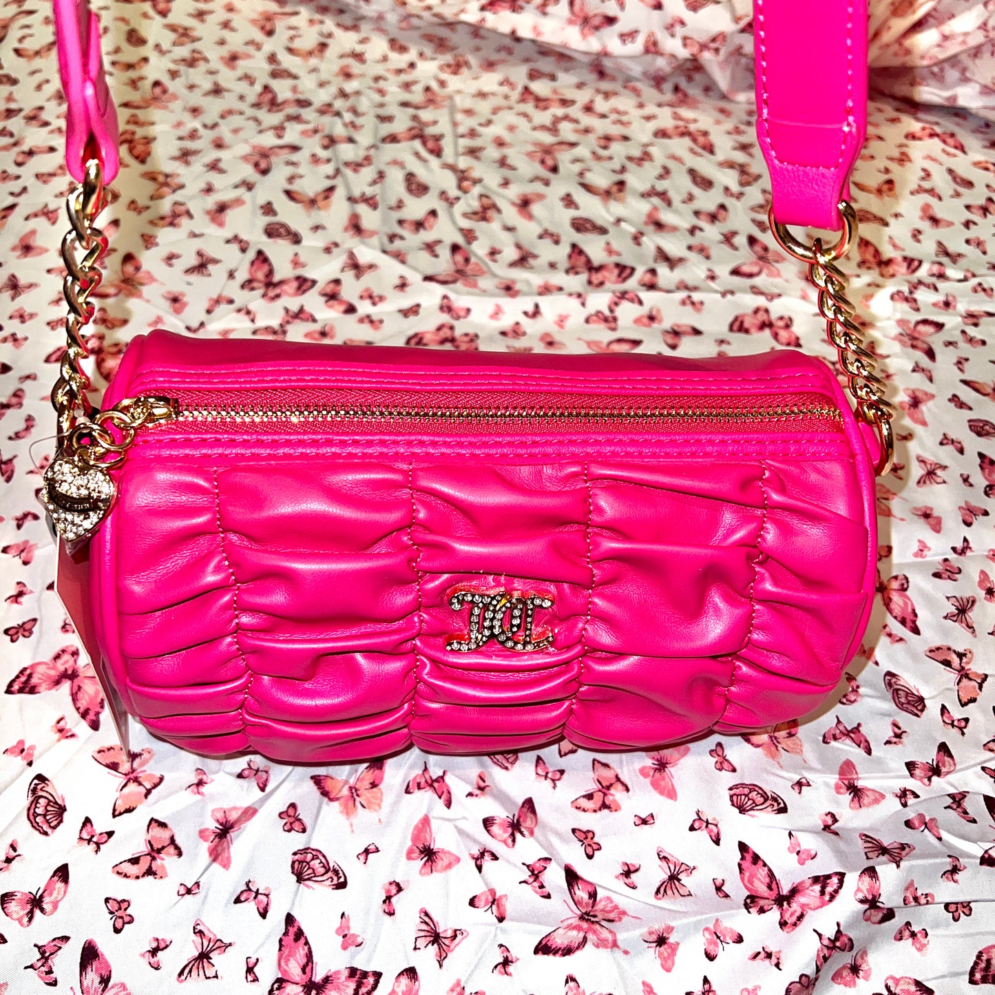 New Pink Juicy Couture Barrel Bag Purse Handbag Run The World MSRP $79
