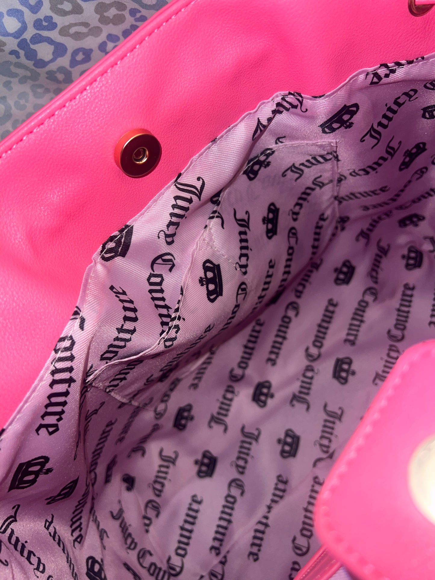 New Pink Juicy Couture Purse Daydreamer Tote Bag Handbag Vintage Style Crown