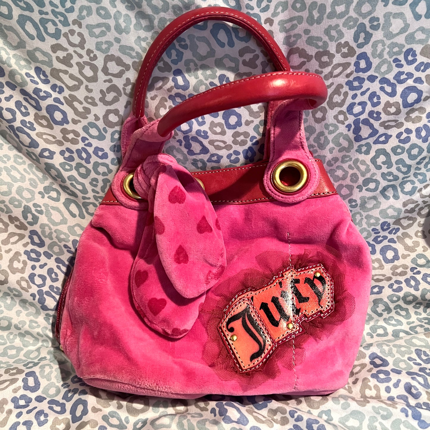 Vintage Rare Pink Juicy Couture Purse Handbag Bag Y2K Velvet Heart