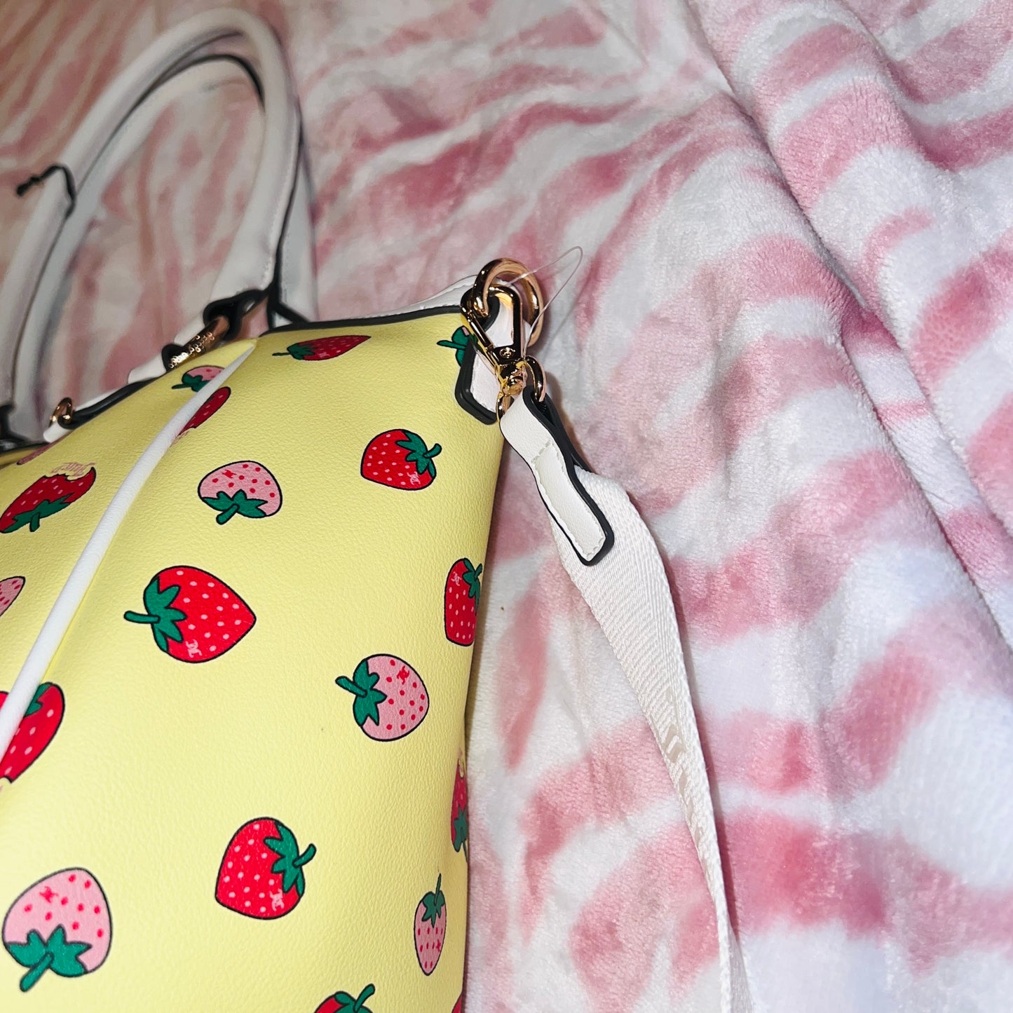 New Yellow Juicy Couture Bag Purse Strawberry Sweet N Juicy Tote MSRP $99