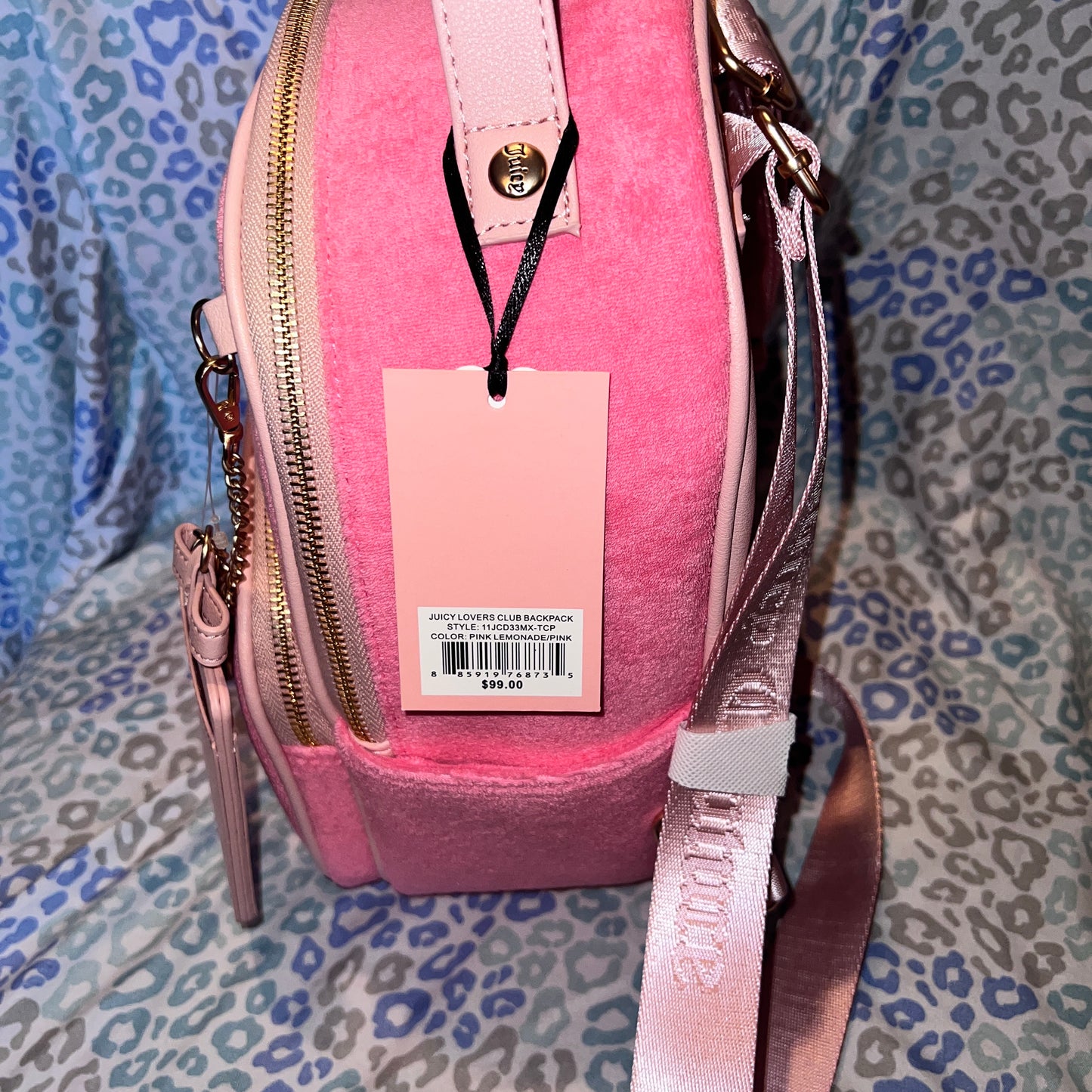 New Pink Juicy Couture Backpack Purse Bag MSRP $99 Juicy Lovers Pink Lemonade