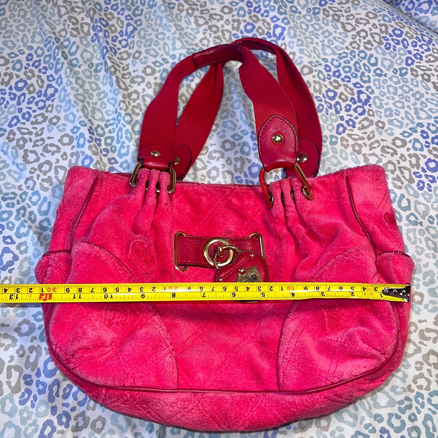 Vintage Rare Pink Juicy Couture Bag Handbag Purse Satchel Terry Cloth Y2K