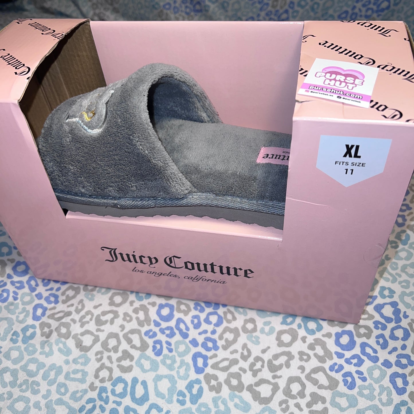 New Velour Grey Juicy Couture Slippers - XL Size 11