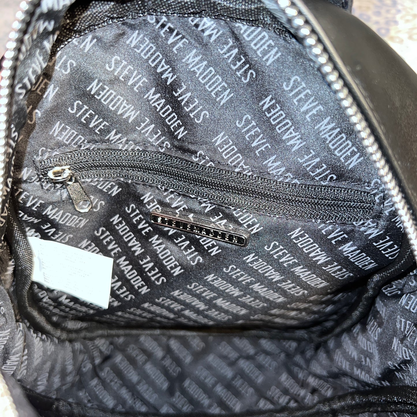 New Black Steve Madden Mini Backpack + Wallet NWT Purse Bag Handbag Rhinestones