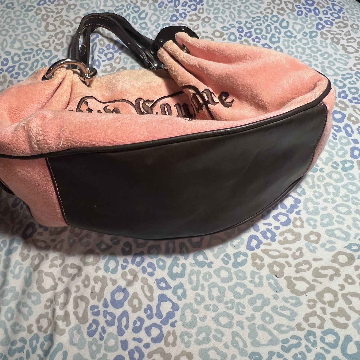 Vintage Pink Juicy Couture Purse Satchel Handbag Bag Terry Cloth