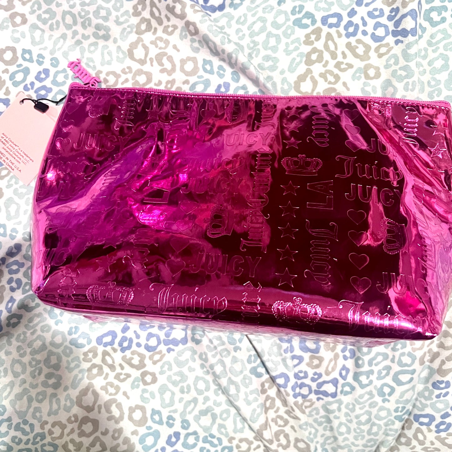 New Pink Juicy Couture Travel Case Cosmetic Makeup Bag NWT