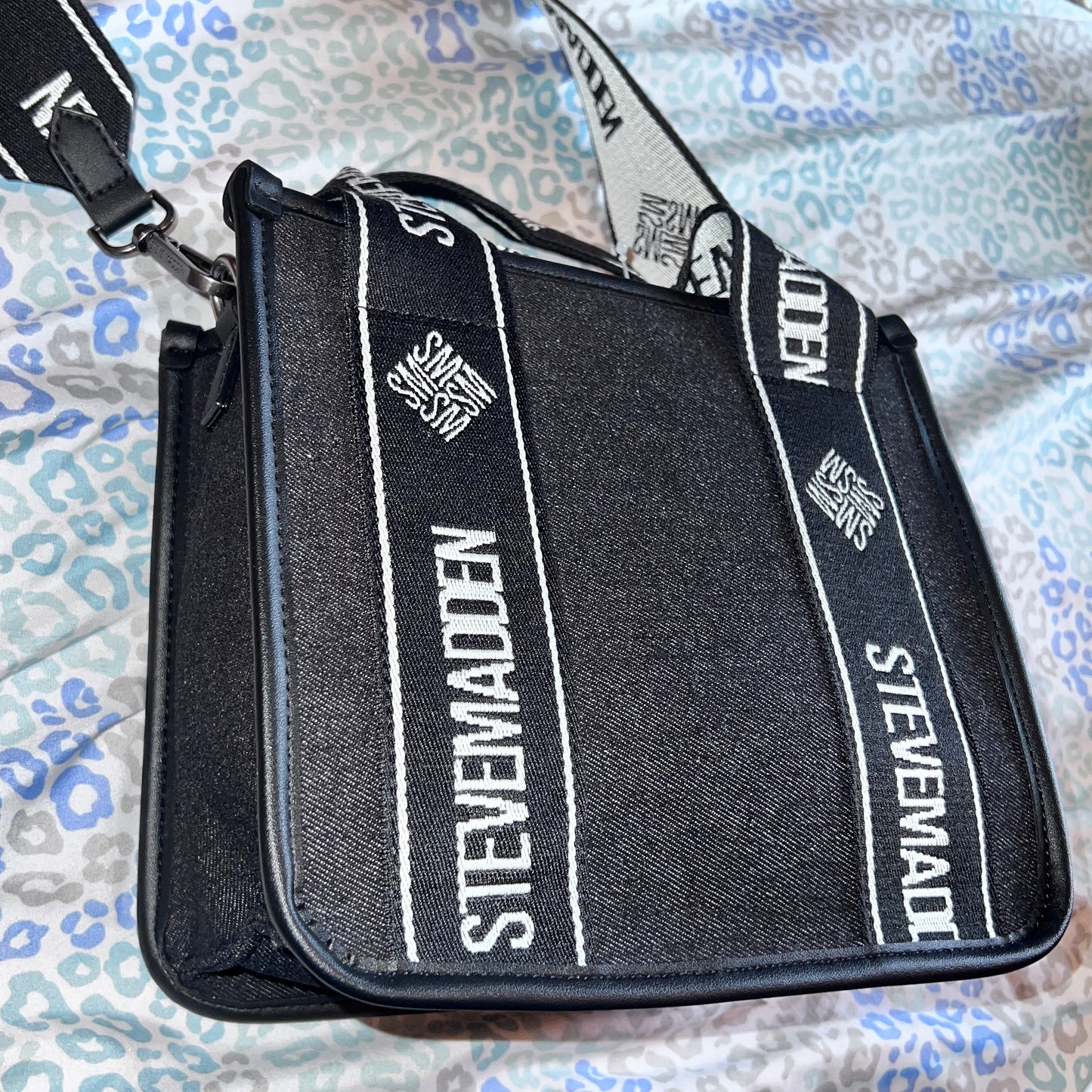 New Black Steve Madden Purse Crossbody Bag Bwebber MSRP $78 Viral TikTok Denim