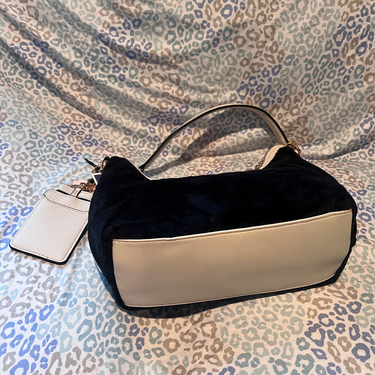 New Black Juicy Couture Purse Velvet Bag Handbag Vintage Style Scottie Dog
