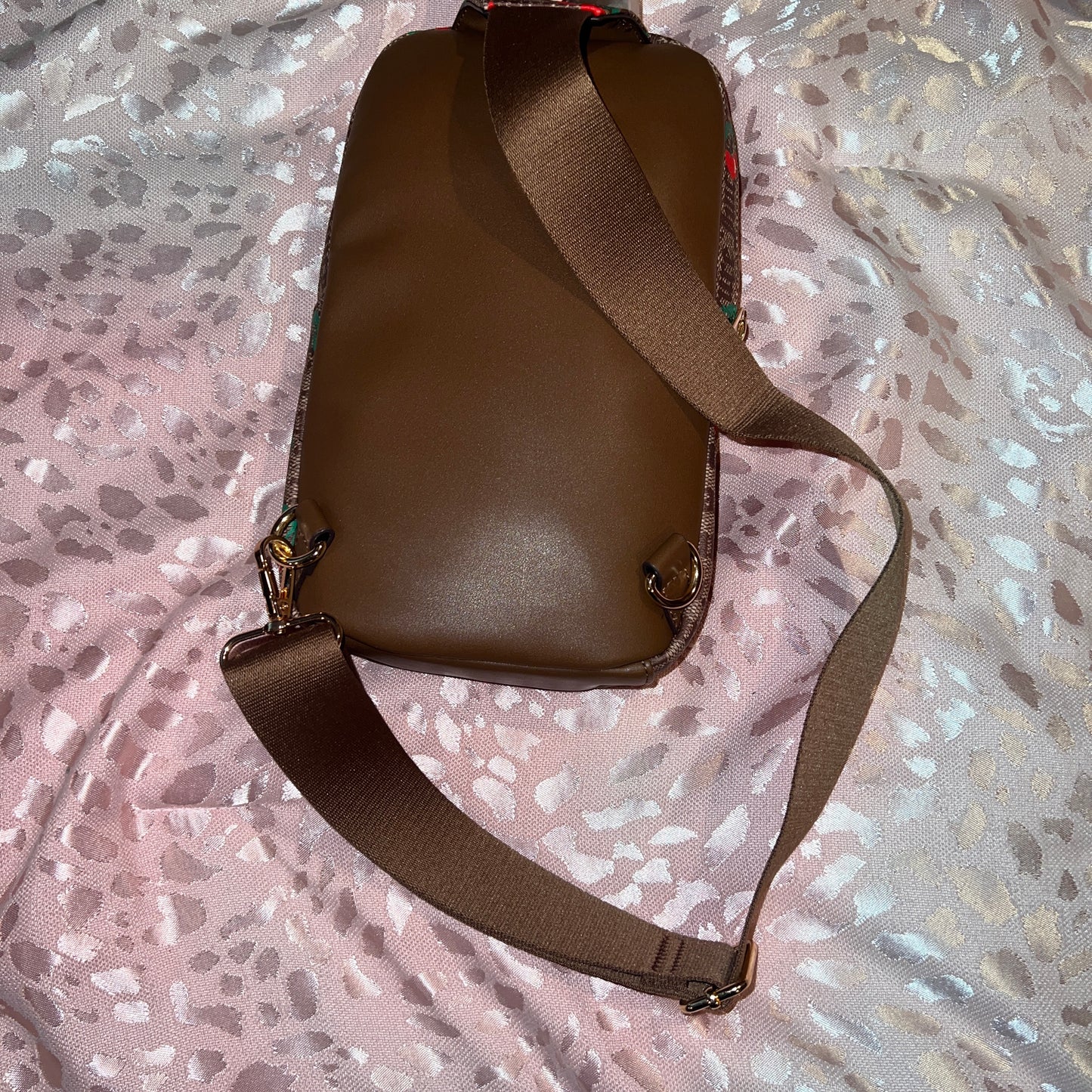 New Brown Cherry Juicy Couture Sling Bag Purse Handbag Cherries MSRP $79