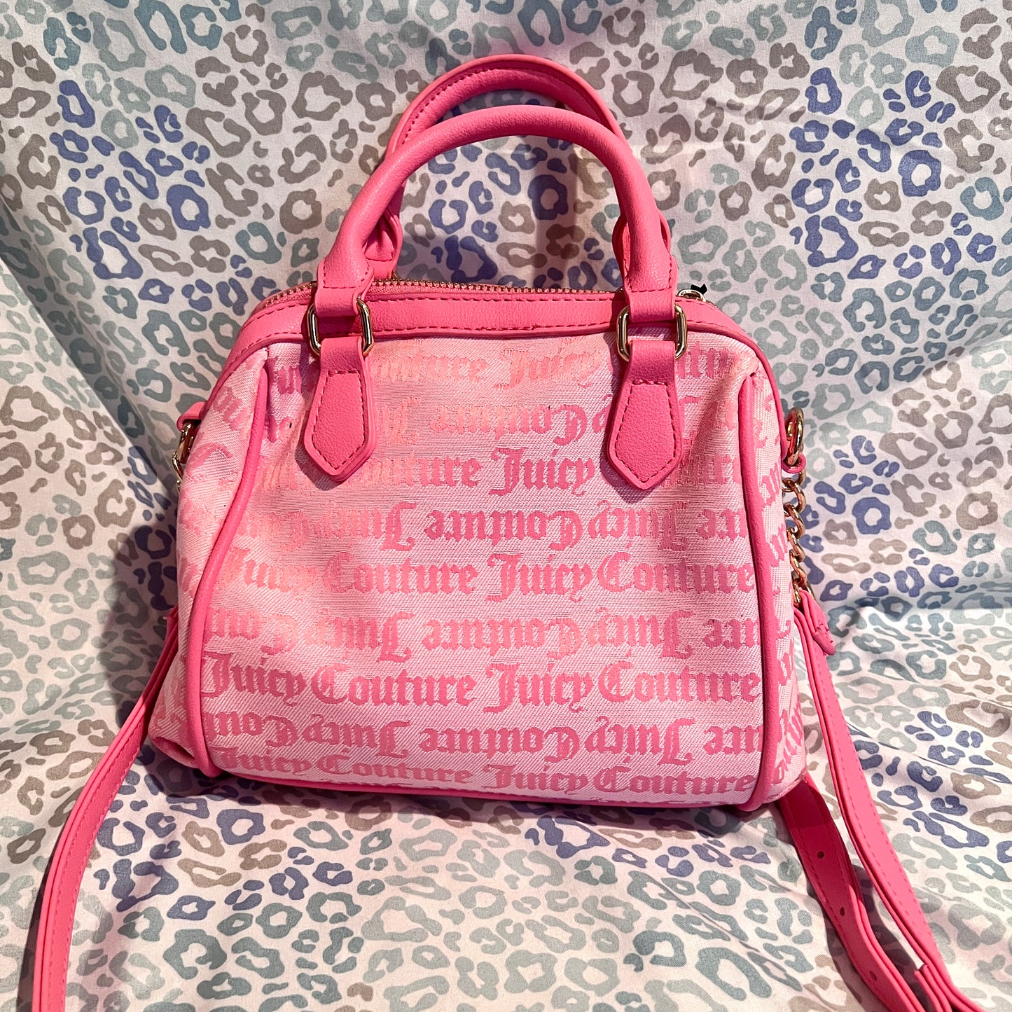 New Pink Juicy Couture Purse Handbag Crossbody Bag Wordy NWT