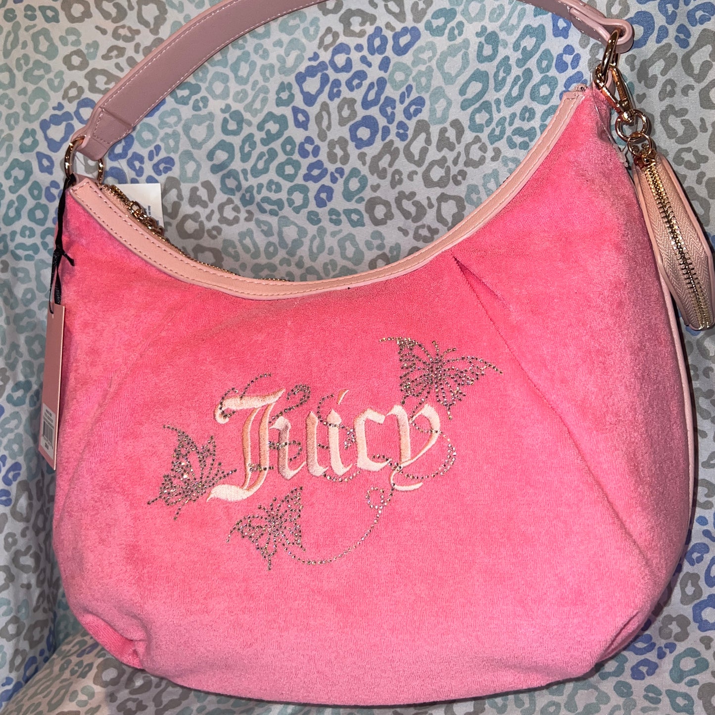 New Pink Juicy Couture Purse + Wallet NWT Butterfly Bag Satchel Handbag