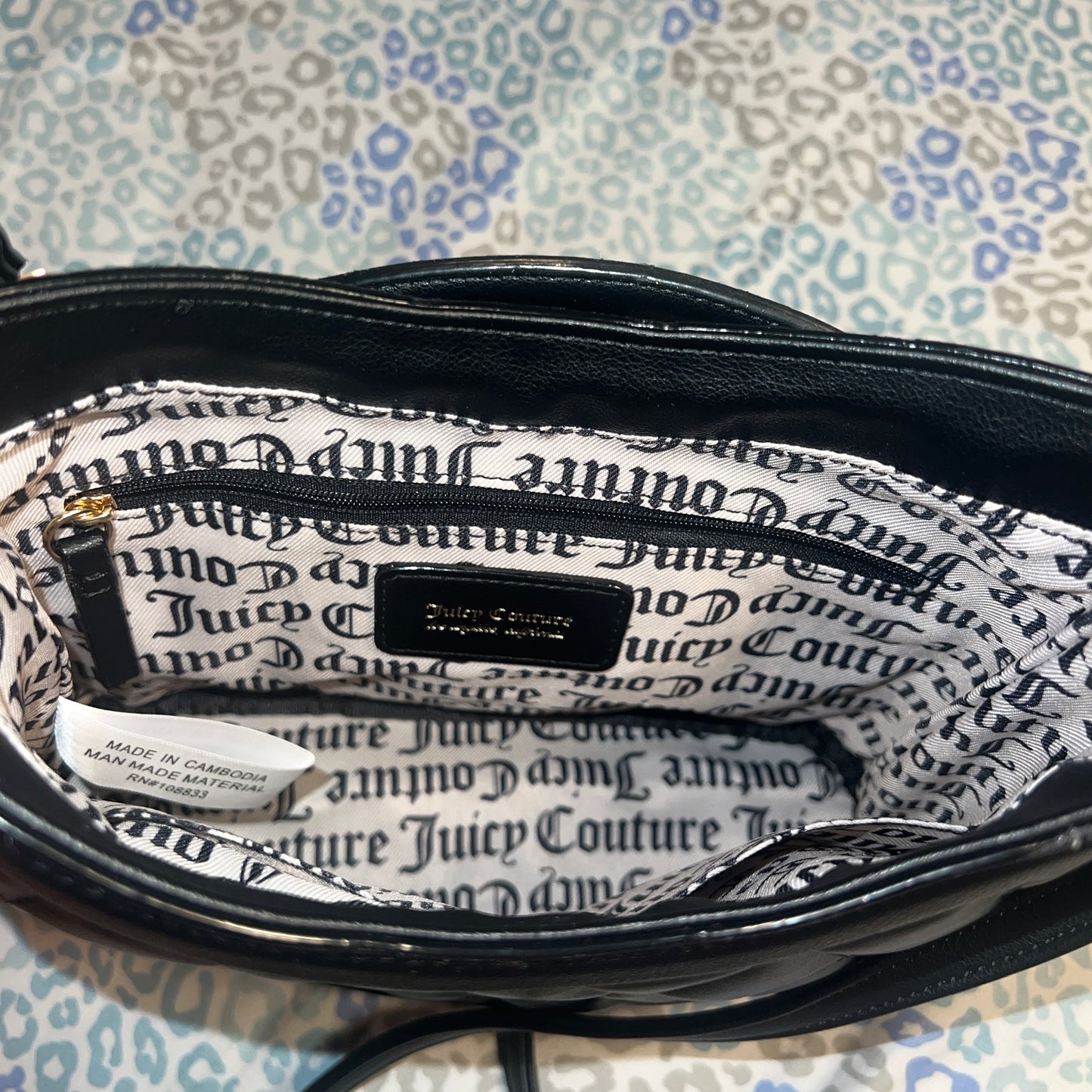 New Black Juicy Couture Purse Crossbody Bag MSRP $99 Licorice Pop That Bucket