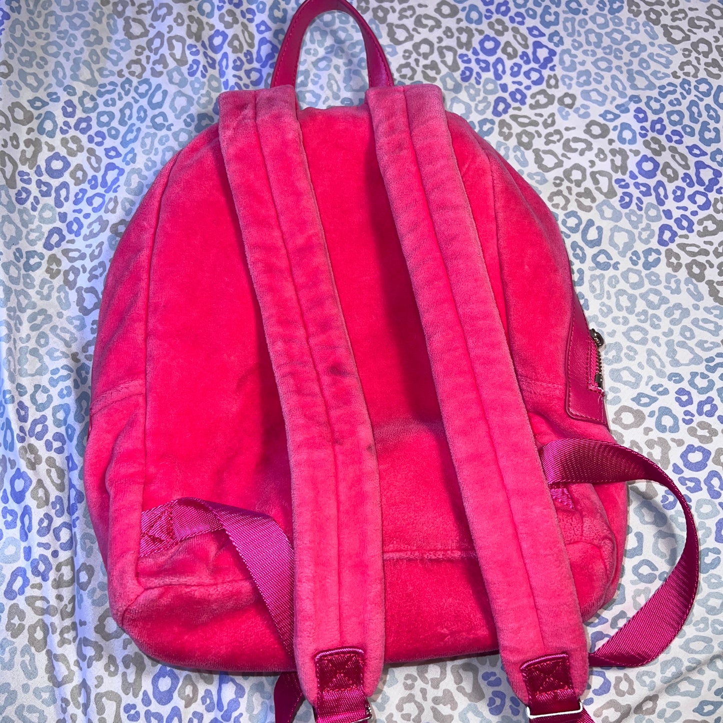 Vintage Pink Juicy Couture Backpack Purse Bag Y2K Velour