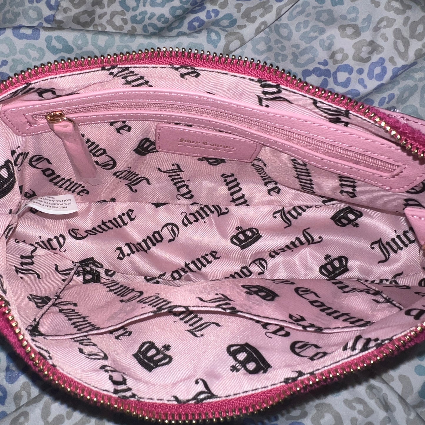 New Pink Juicy Couture Purse Satchel Bag Handbag Ice Cream Charm Terry Cloth