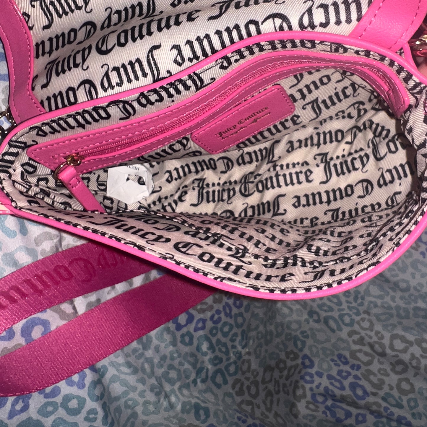 New Hot Pink Juicy Couture Purse Lovely Day Flap Crossbody Bag MSRP $79