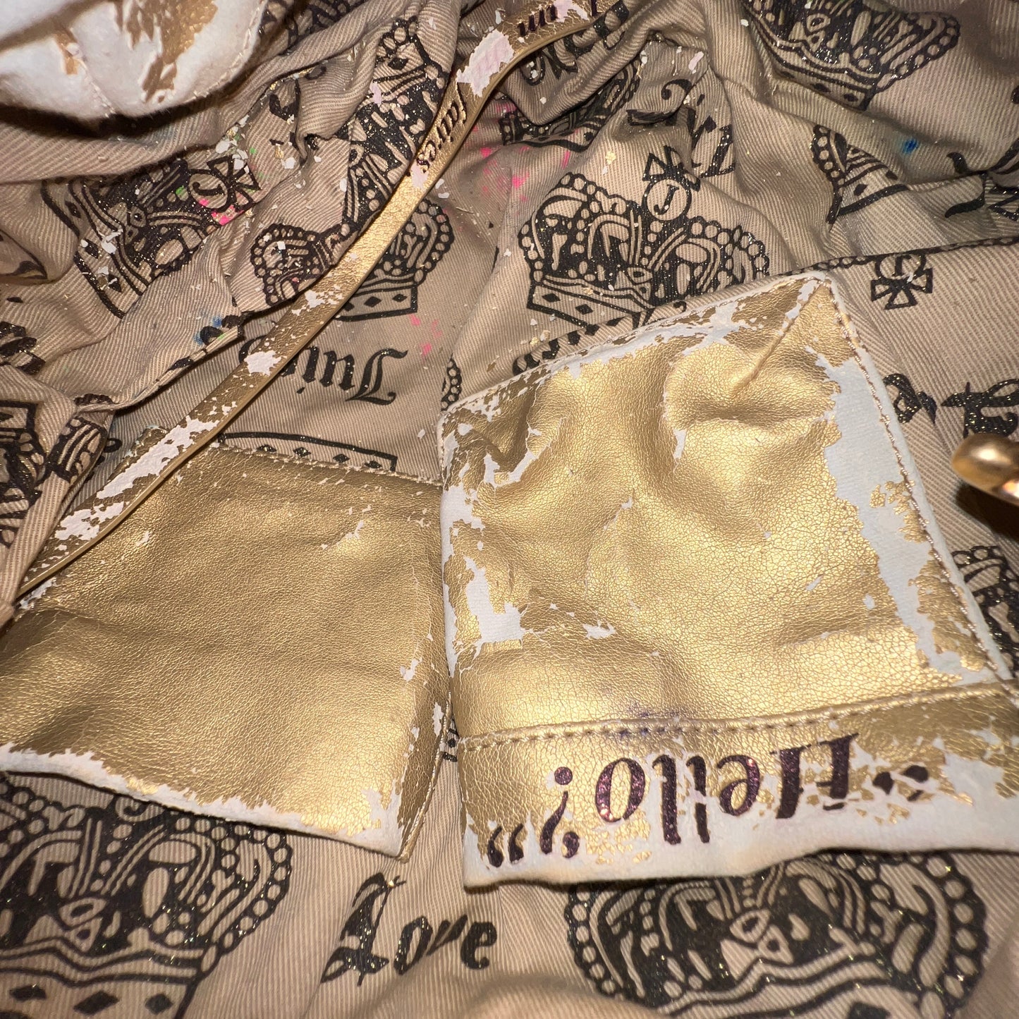 Vintage Brown Juicy Couture Purse Satchel Bag Velour Y2K