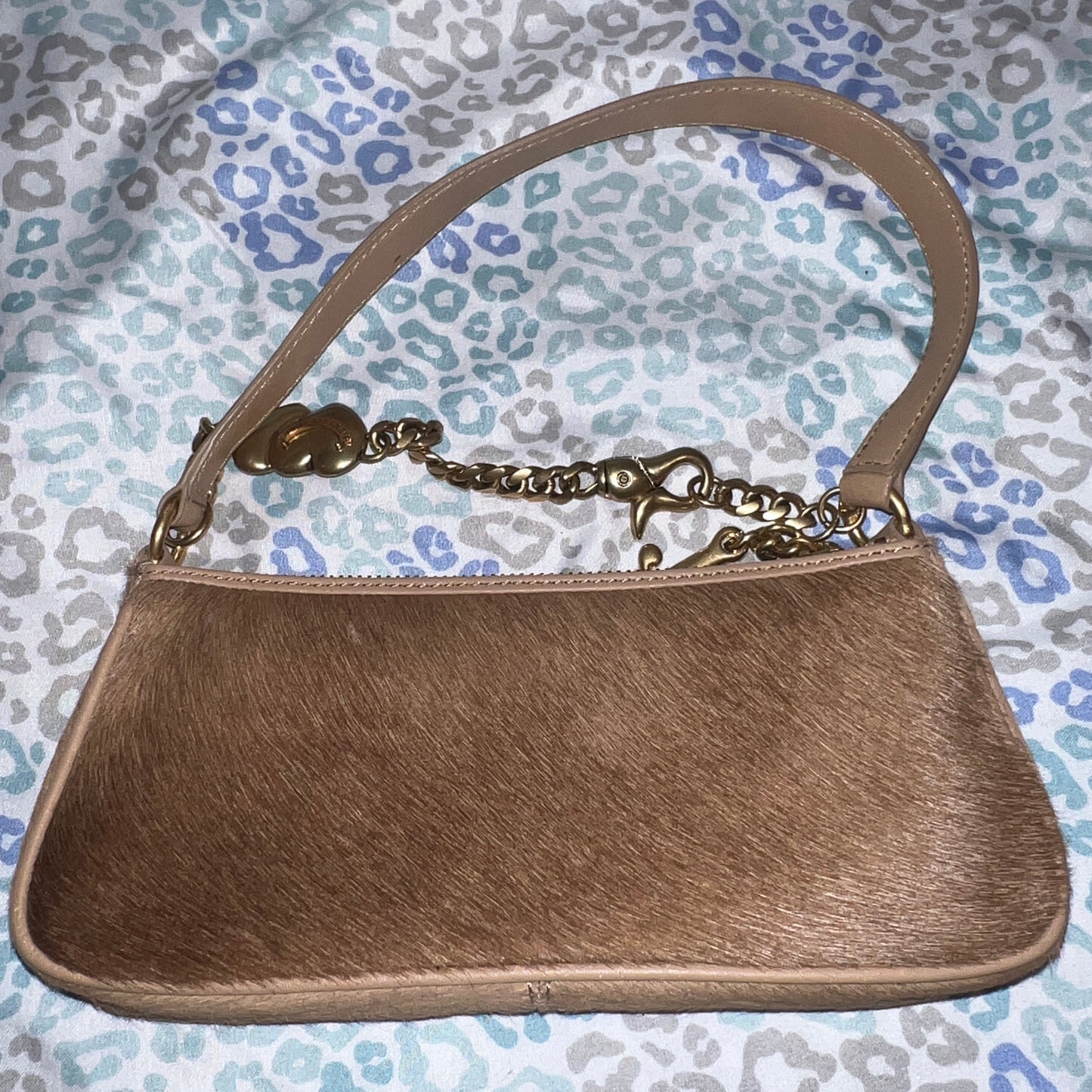 Vintage Rare Brown Juicy Couture Shoulder Bag Purse Handbag Clutch Fur Y2K