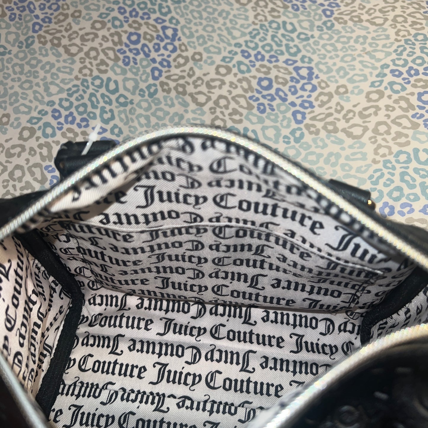 New Black Juicy Couture Purse Licorice Satchel Barrel Bag MSRP $99 Embossed
