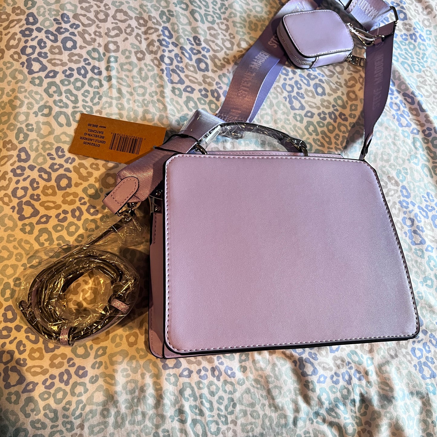 New Purple Steve Madden Purse Bag Satchel Bevelyn NWT Viral TikTok MSRP $98