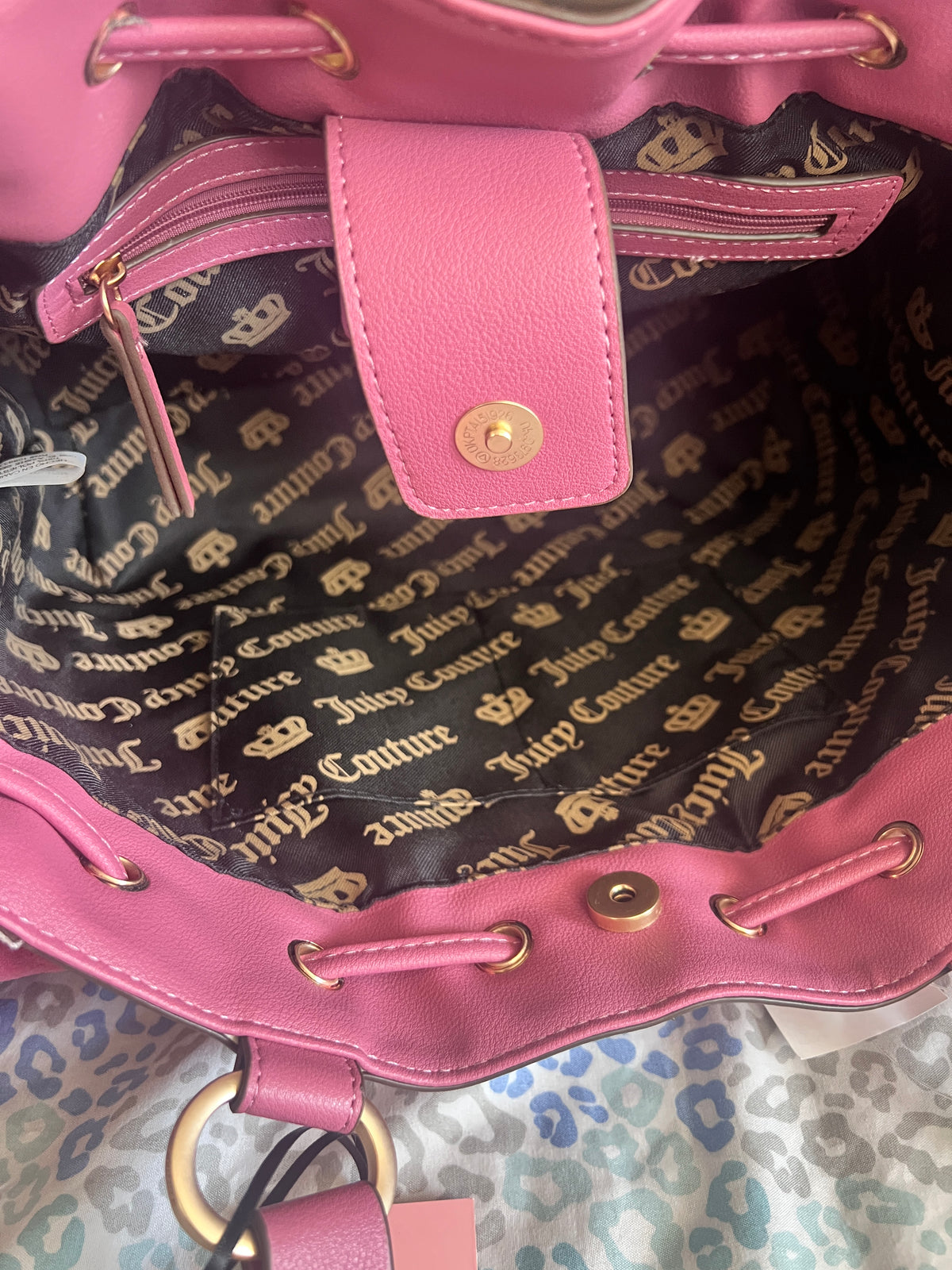 New Pink Red Juicy Couture Purse Daydreamer Tote Bag Handbag Fairy Tale Story