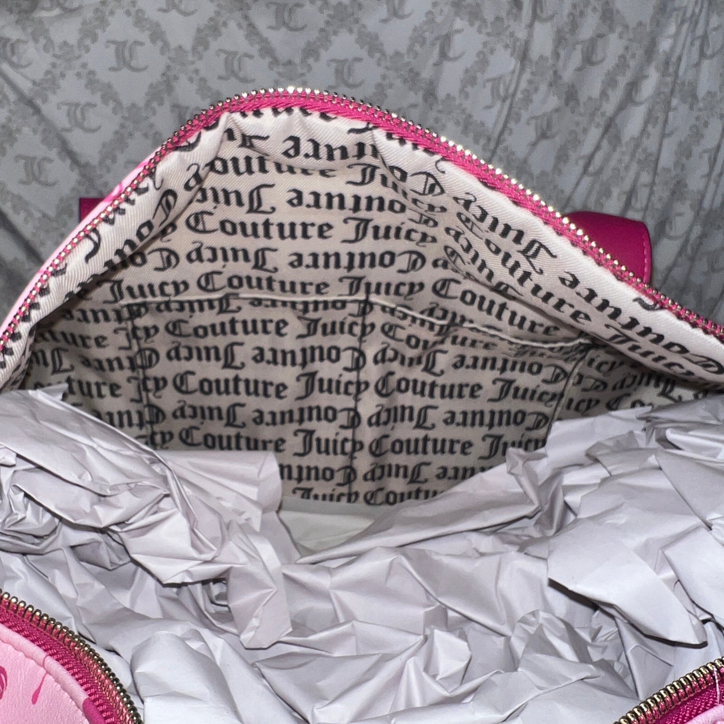 New Juicy Couture Pink Raspberry Cherry Weekender Travel Duffel Bag Cherries NWT