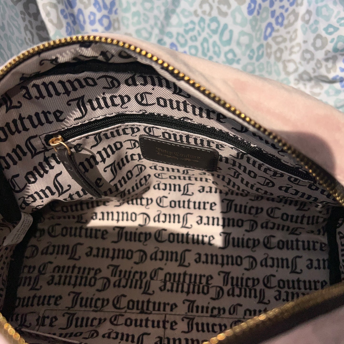 New Pink Juicy Couture Purse Crossbody Bowler Bag Velvet Heritage MSRP $99