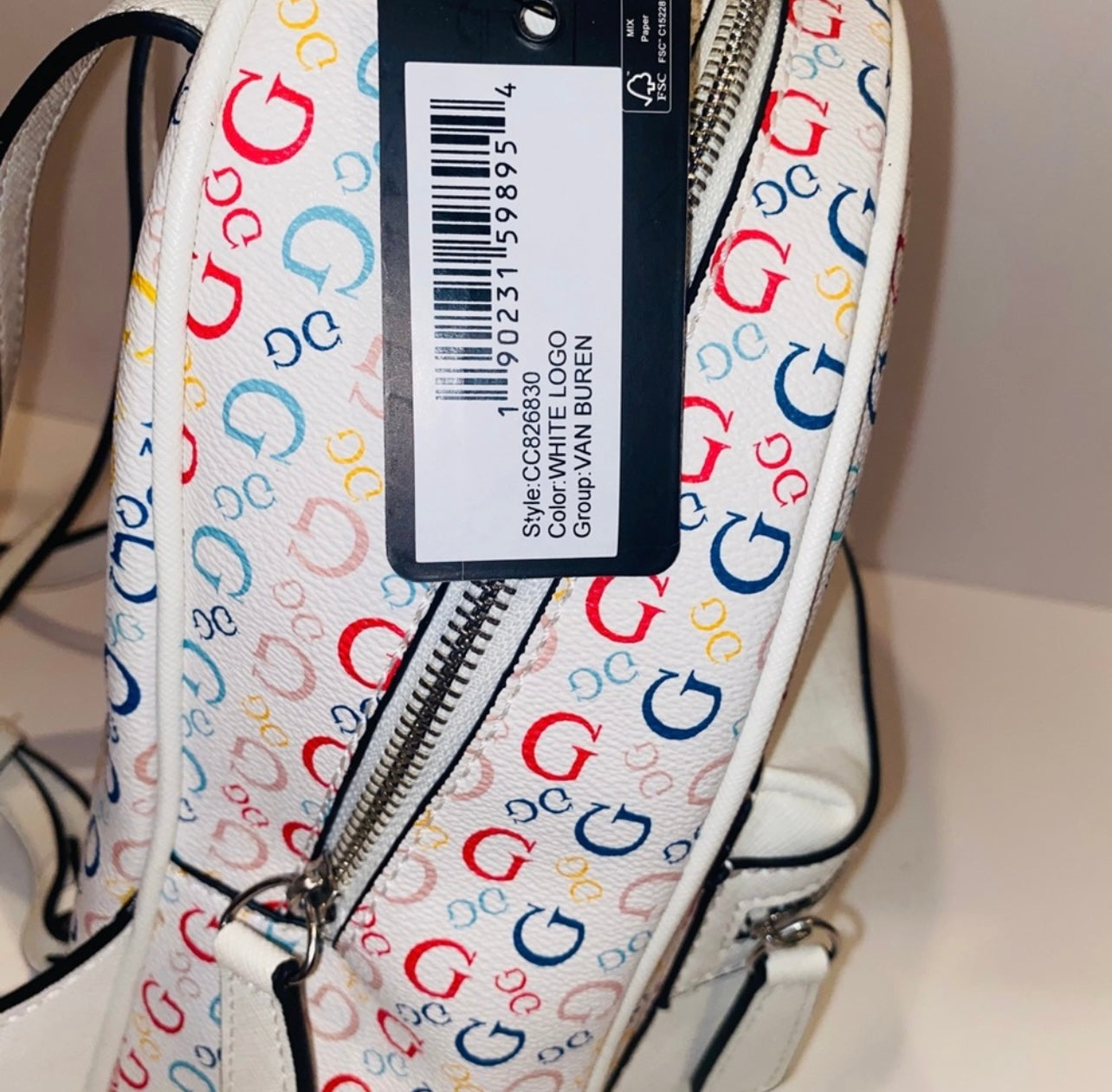 New Guess Backpack Bag Purse Tote NWT Women’s Rainbow Van Buren CC754429