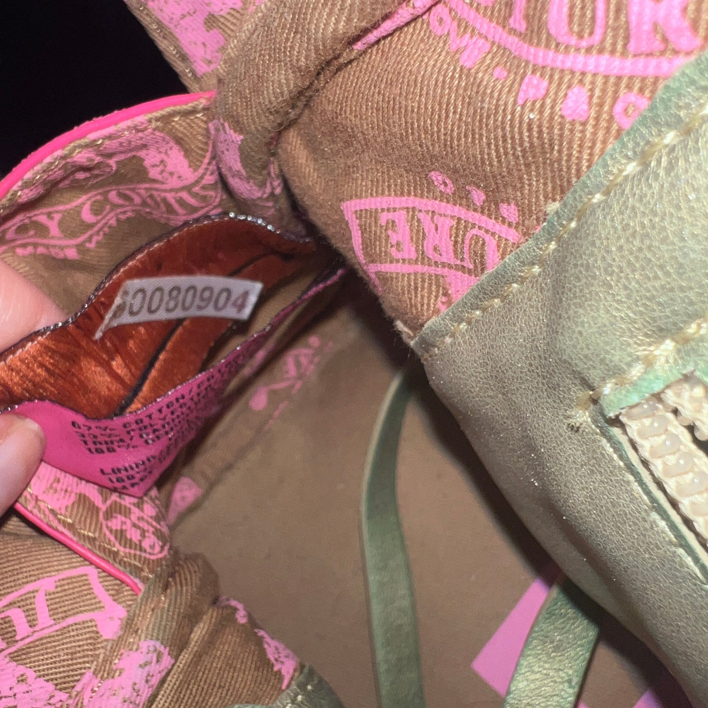Vintage Pink Grey Juicy Couture Bowler Bag Handbag Purse Satchel Scottie Dog Y2K