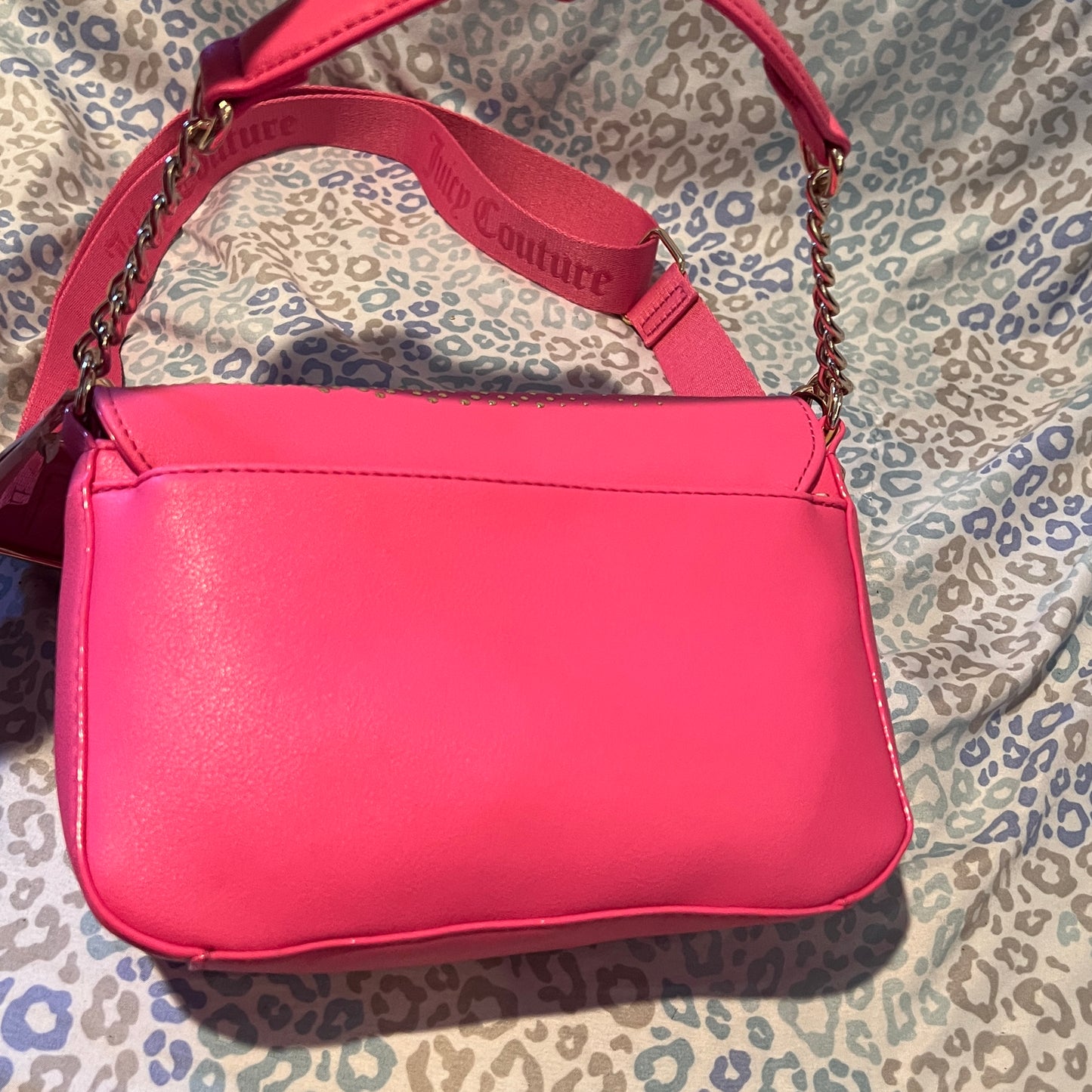 New Hot Pink Juicy Couture Purse Lovely Day Flap Crossbody Bag MSRP $79