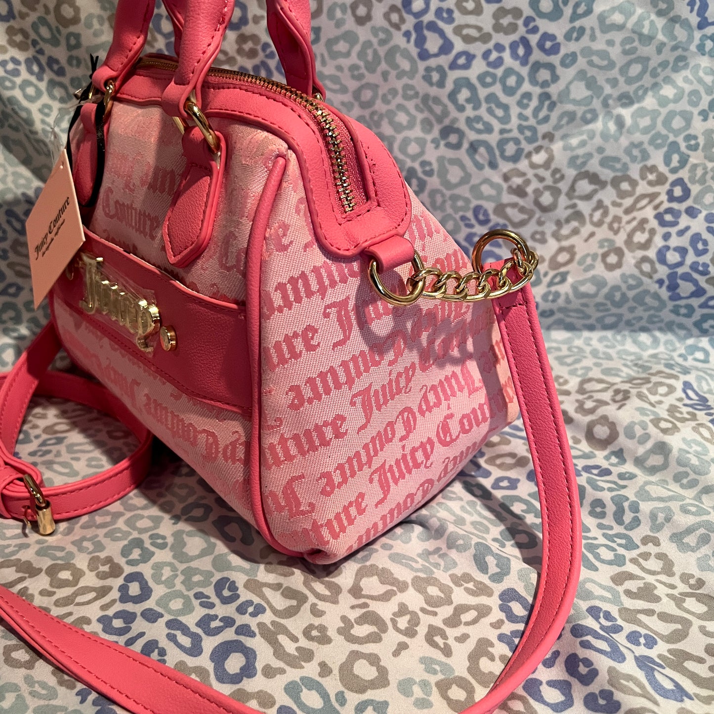 New Pink Juicy Couture Purse Handbag Crossbody Bag Wordy NWT