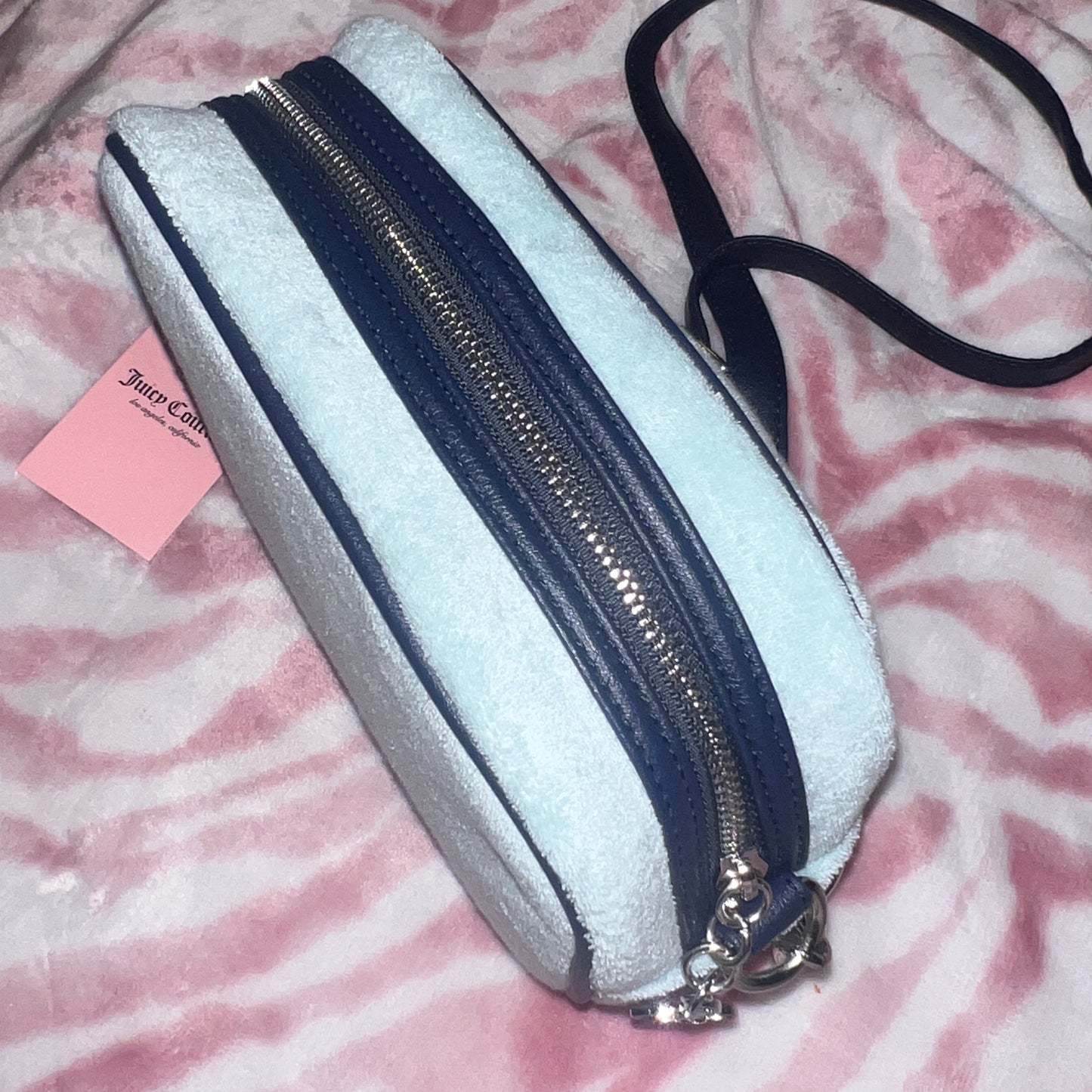 New Blue Turquoise Juicy Couture Butterfly Crossbody Bag Purse Handbag MSRP $79