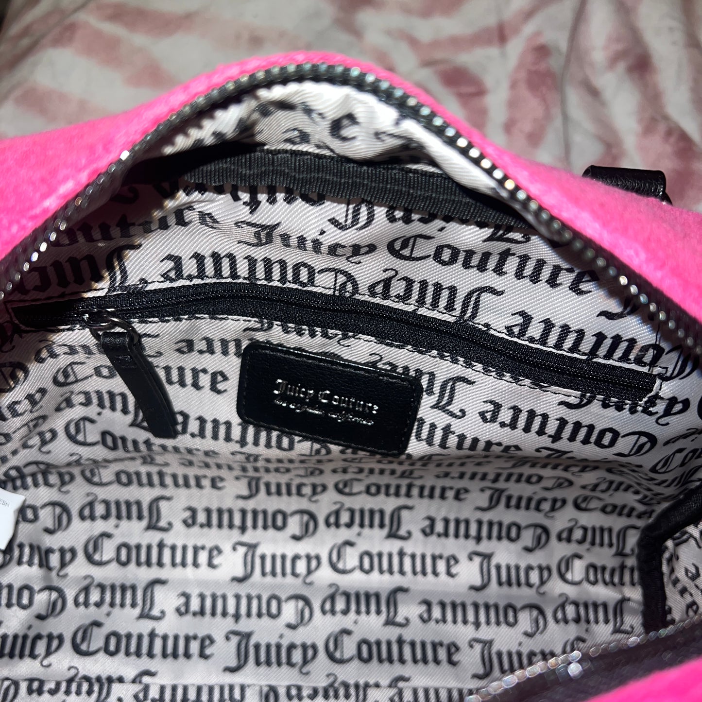 New Hot Pink Juicy Couture Purse Terry Cloth Raising Star Bowler Bag MSRP $89