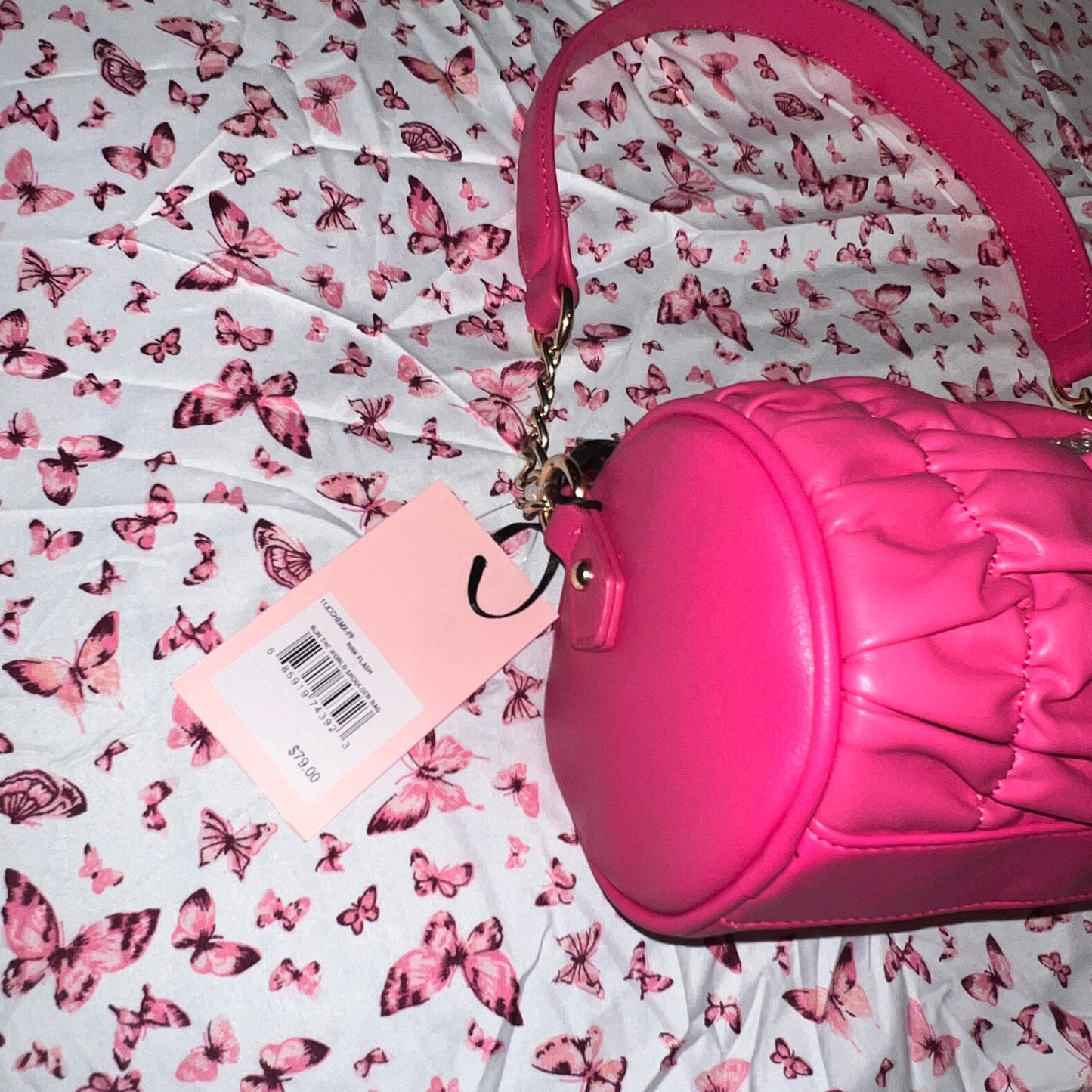 New Pink Juicy Couture Barrel Bag Purse Handbag Run The World MSRP $79
