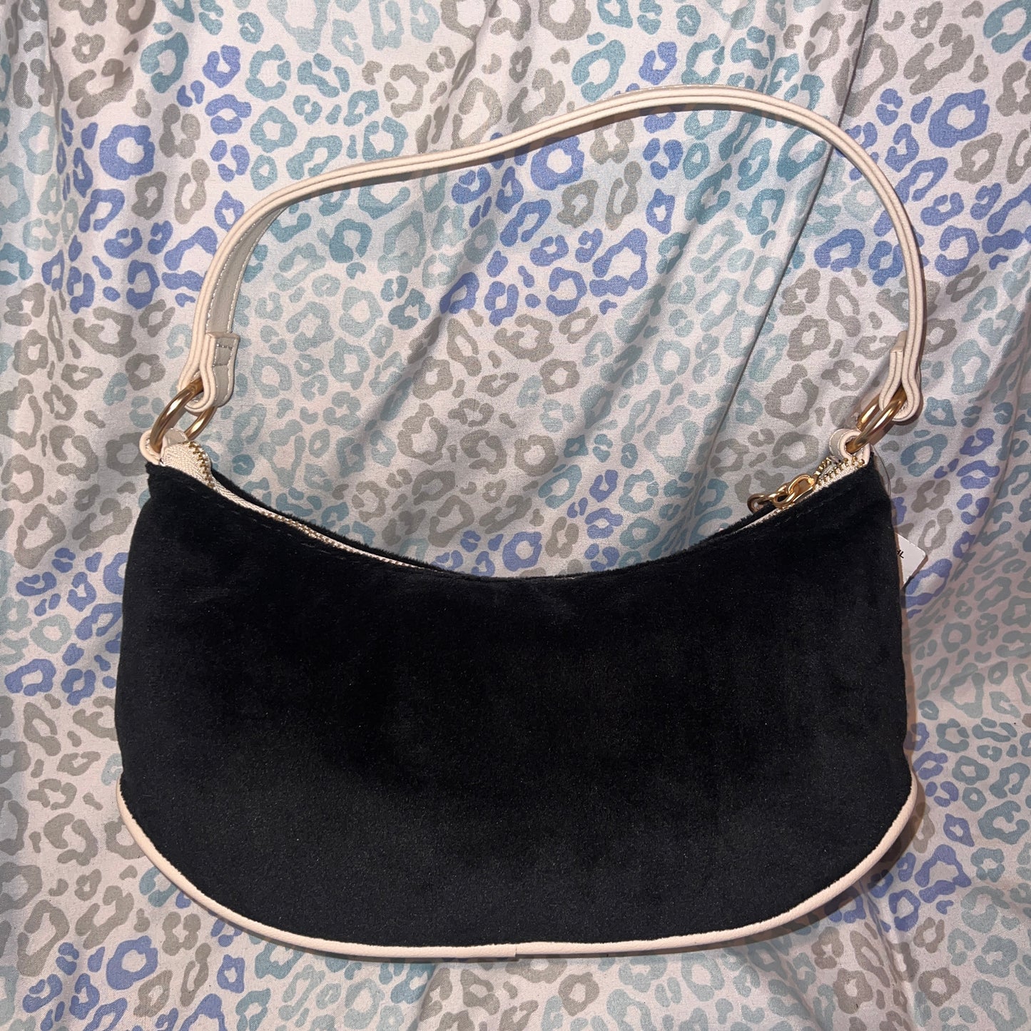 New Black Juicy Couture Purse + Heart Wallet Velvet Handbag Vintage Style Y2K