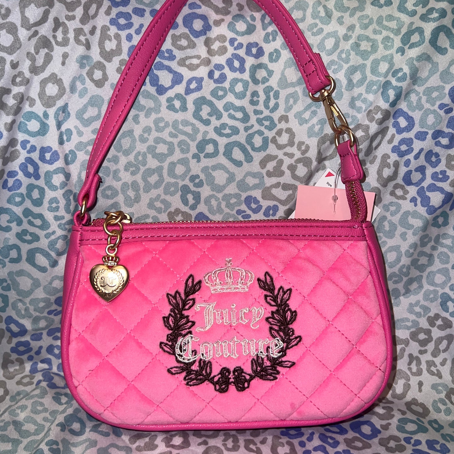 New Pink Juicy Couture Purse Mini Clutch Bag Handbag Y2K Style