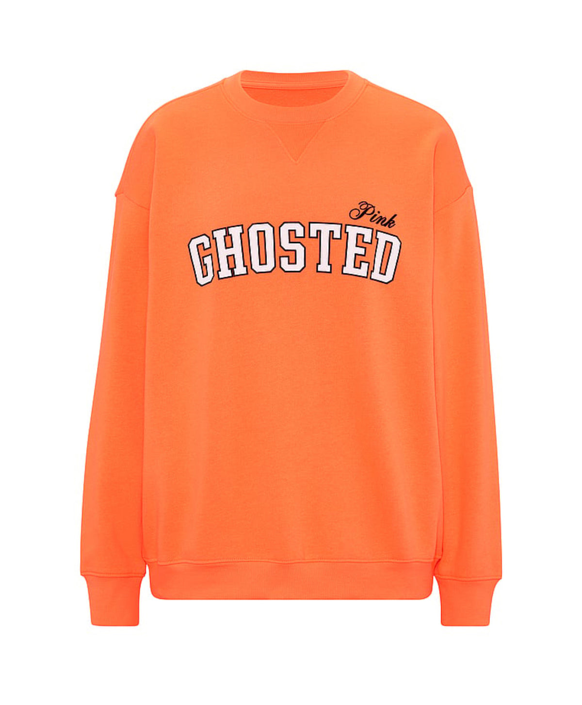 New Large VS PINK Orange Ghosted Crewneck Sweatshirt Halloween 2026 Jacket