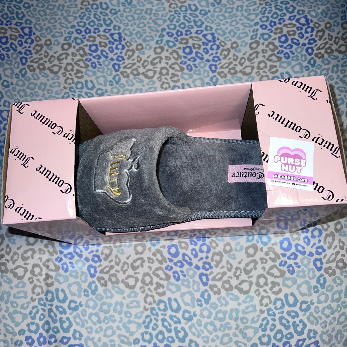 New Velour Grey Juicy Couture Slippers - XL Size 11