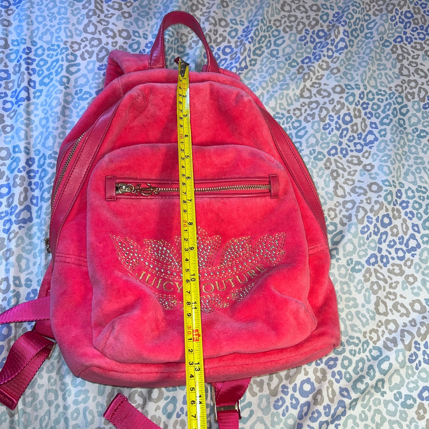 Vintage Pink Juicy Couture Backpack Purse Bag Y2K Velour