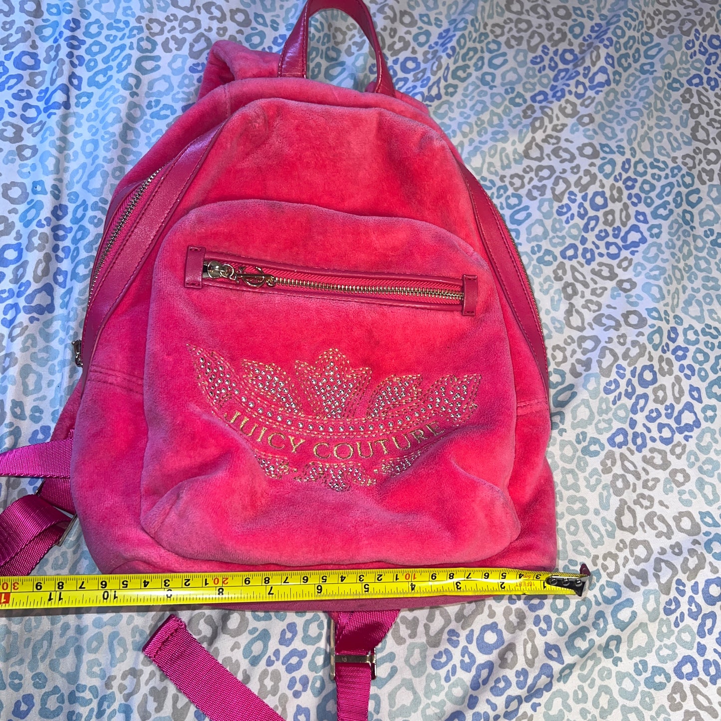 Vintage Pink Juicy Couture Backpack Purse Bag Y2K Velour