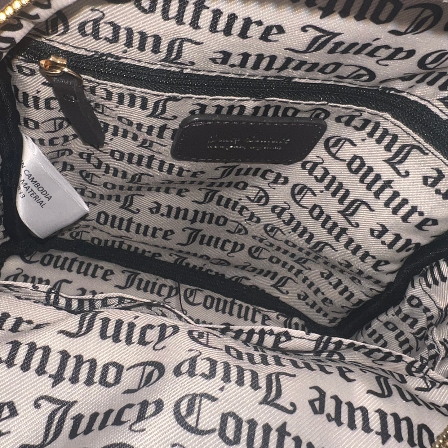 New Light Pink Beige Juicy Couture Mini Backpack Purse Bag Velvet Royal Moment