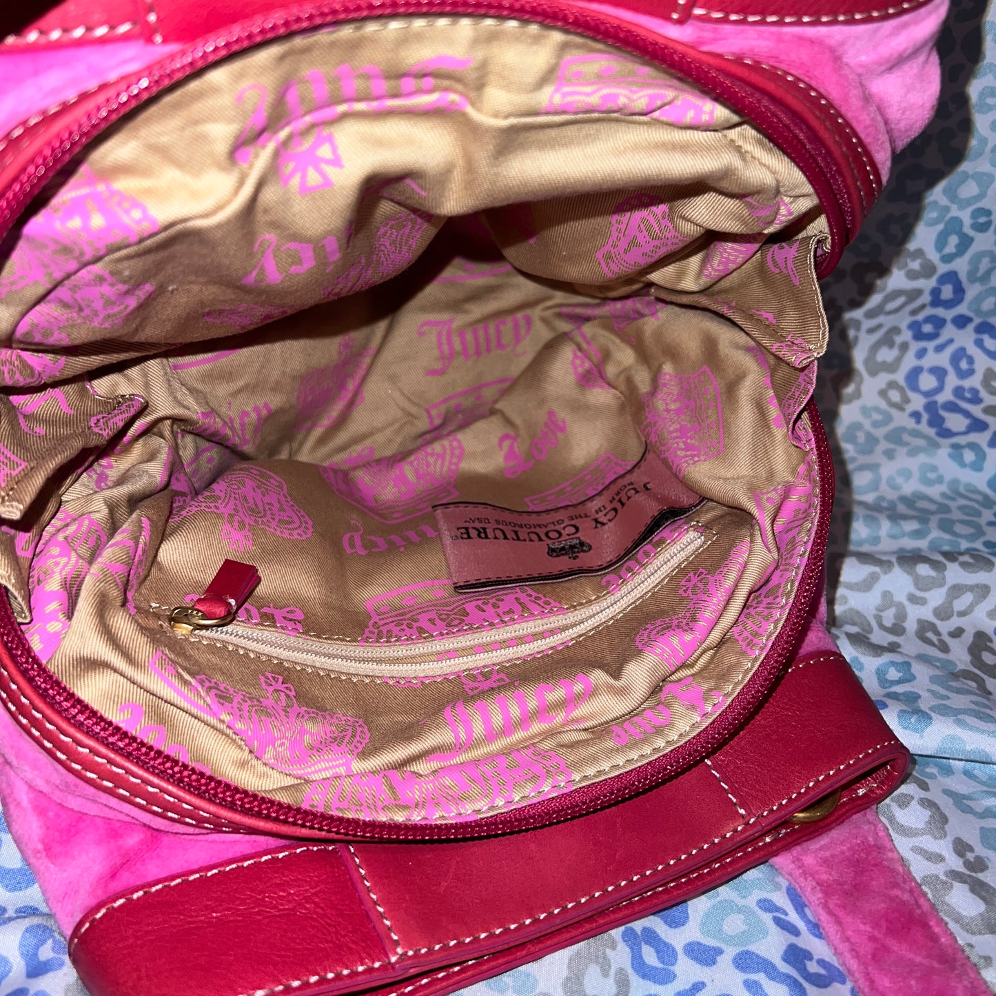 Vintage Rare Pink Juicy Couture Purse Handbag Bag Y2K Velvet Heart