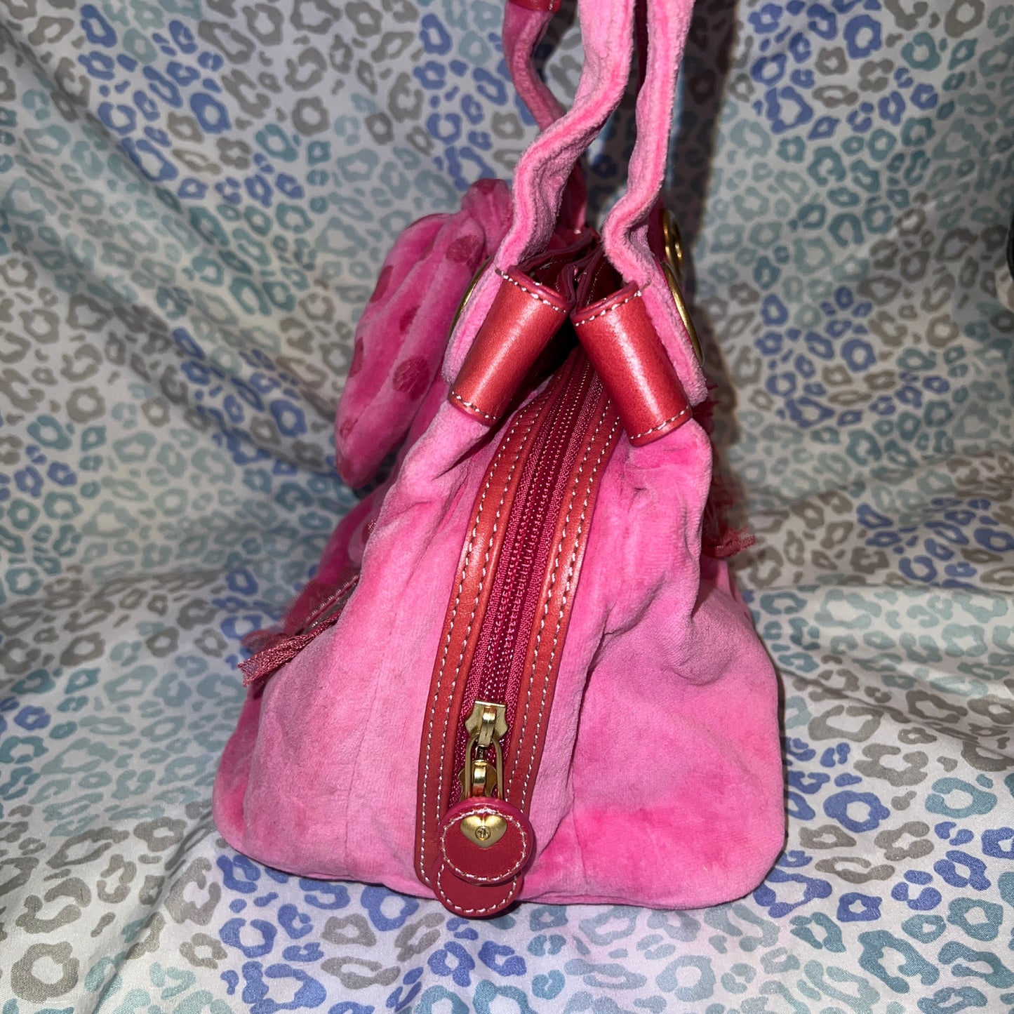 Vintage Rare Pink Juicy Couture Purse Handbag Bag Y2K Velvet Heart