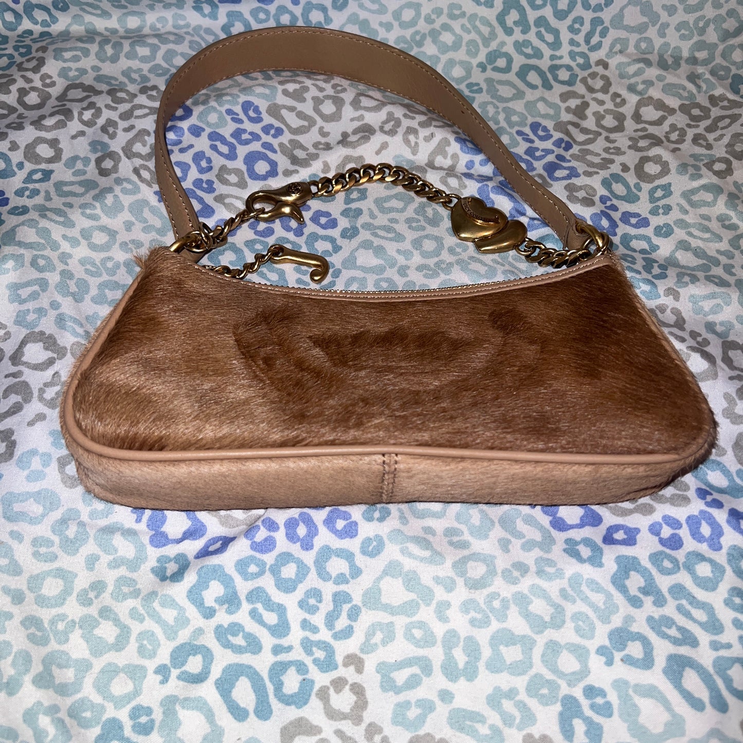 Vintage Rare Brown Juicy Couture Shoulder Bag Purse Handbag Clutch Fur Y2K