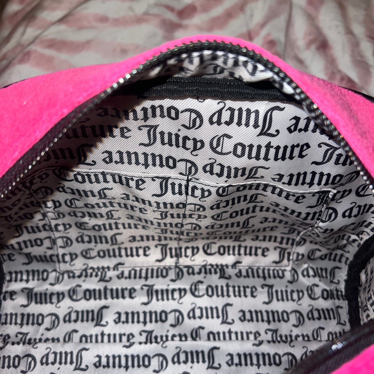 New Hot Pink Juicy Couture Purse Terry Cloth Raising Star Bowler Bag MSRP $89