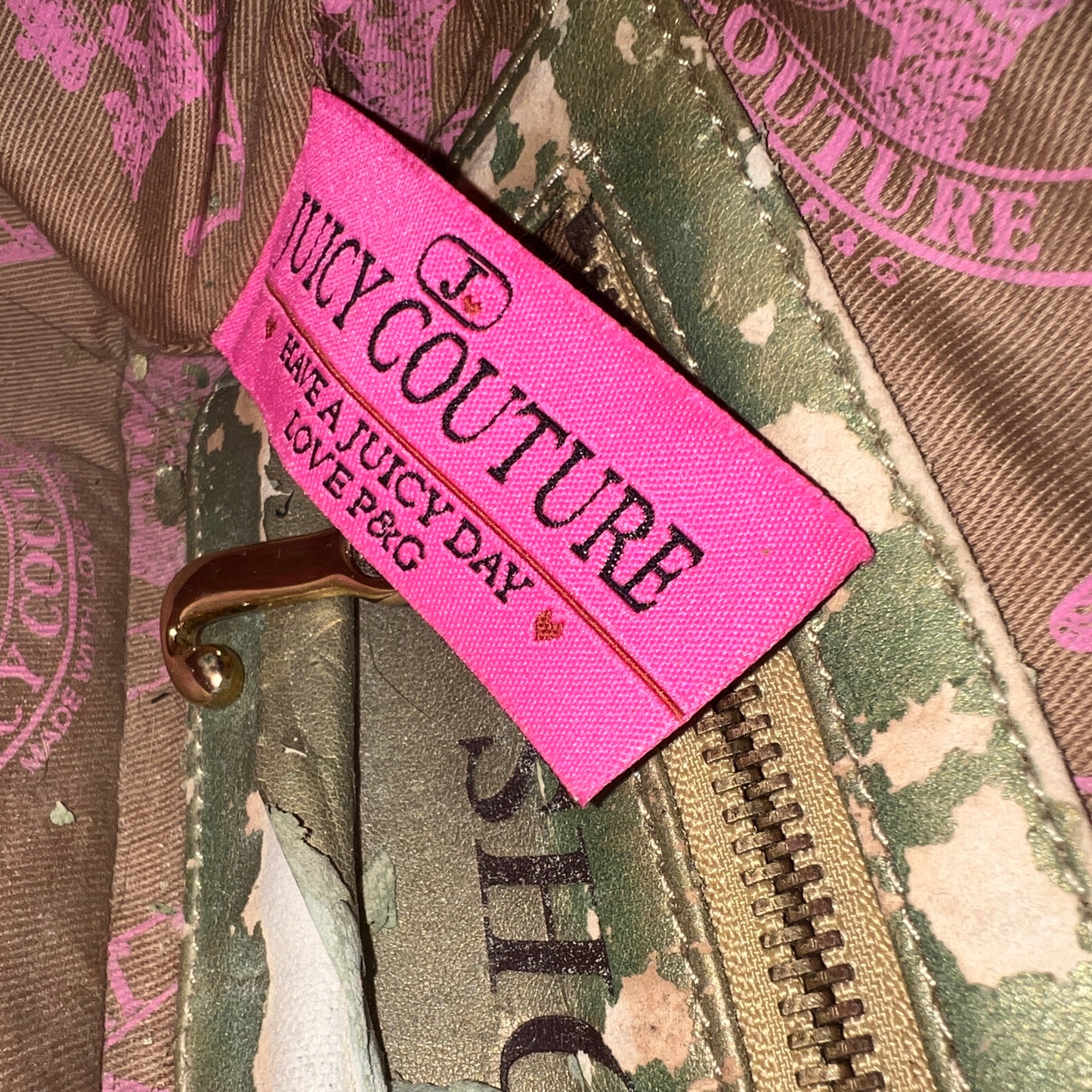 Vintage Black Juicy Couture Barrel Bag Purse Handbag Terry Cloth Y2K Scottie Dog